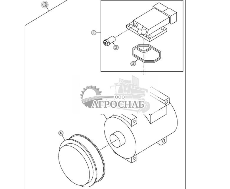 Коллектор компрессора кондиц. воздуха и пылезащитная крышка - ST10673 369.jpg